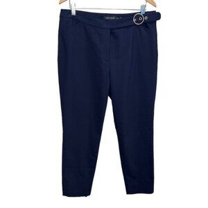 IVANKA Trump Navy Blue Trousers worn attached belt Size 14